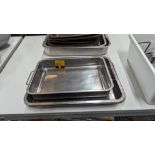 2 stacks of baking trays & similar - 12 items in total