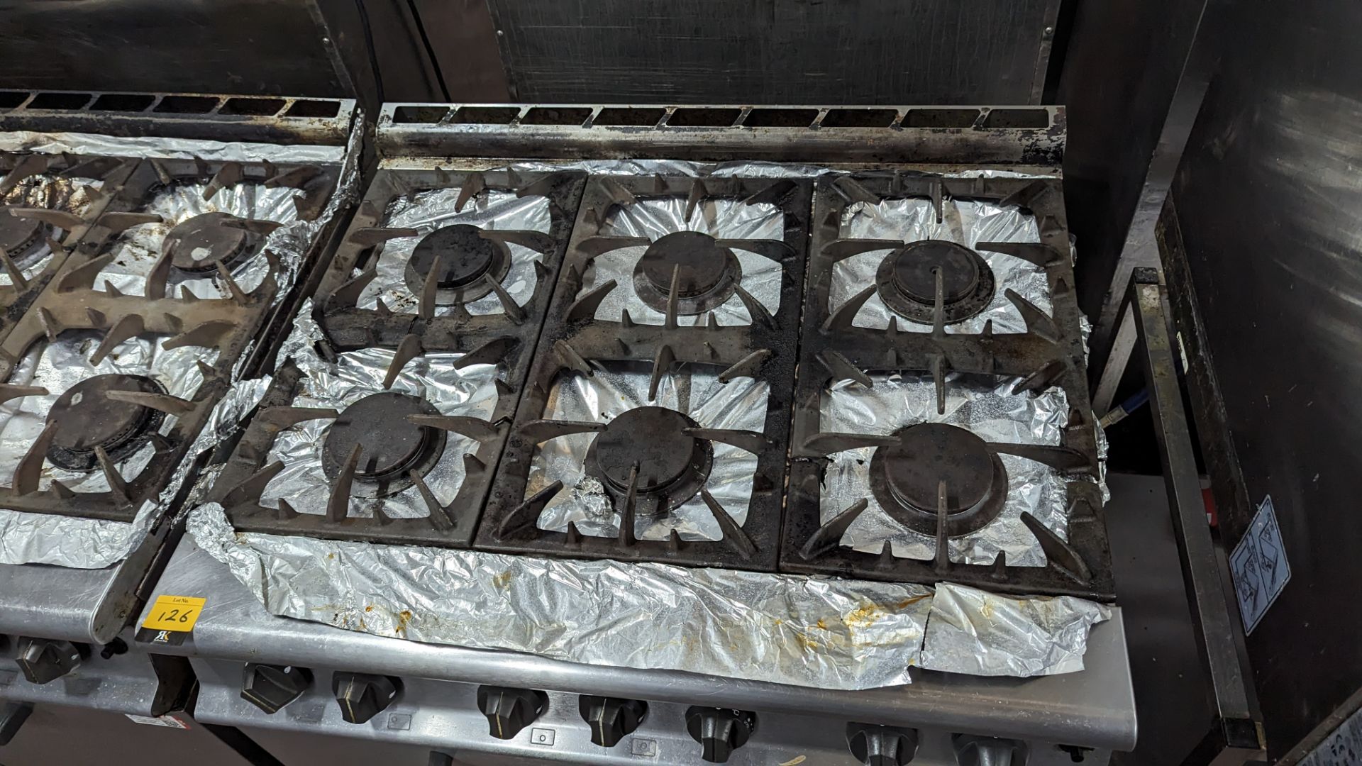 Falcon mobile stainless steel large 6 ring gas oven - Image 4 of 7