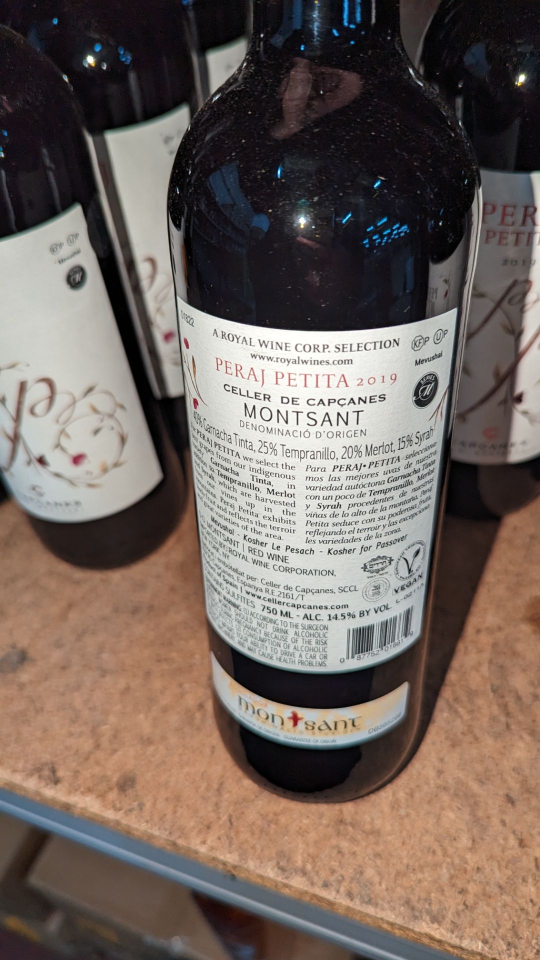 14 bottles of Celler de Capcanes Peraj Petita 2019 Spanish red wine sold under AWRS number XQAW00000 - Image 3 of 3