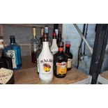 10 assorted opened bottles of spirits & liqueurs sold under AWRS number XQAW00000101017