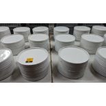 60 off Genware 245mm round flat plates with upright rim to the outer edge