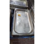 7 off stainless steel trays each measuring 530mm x 330mm x 70mm