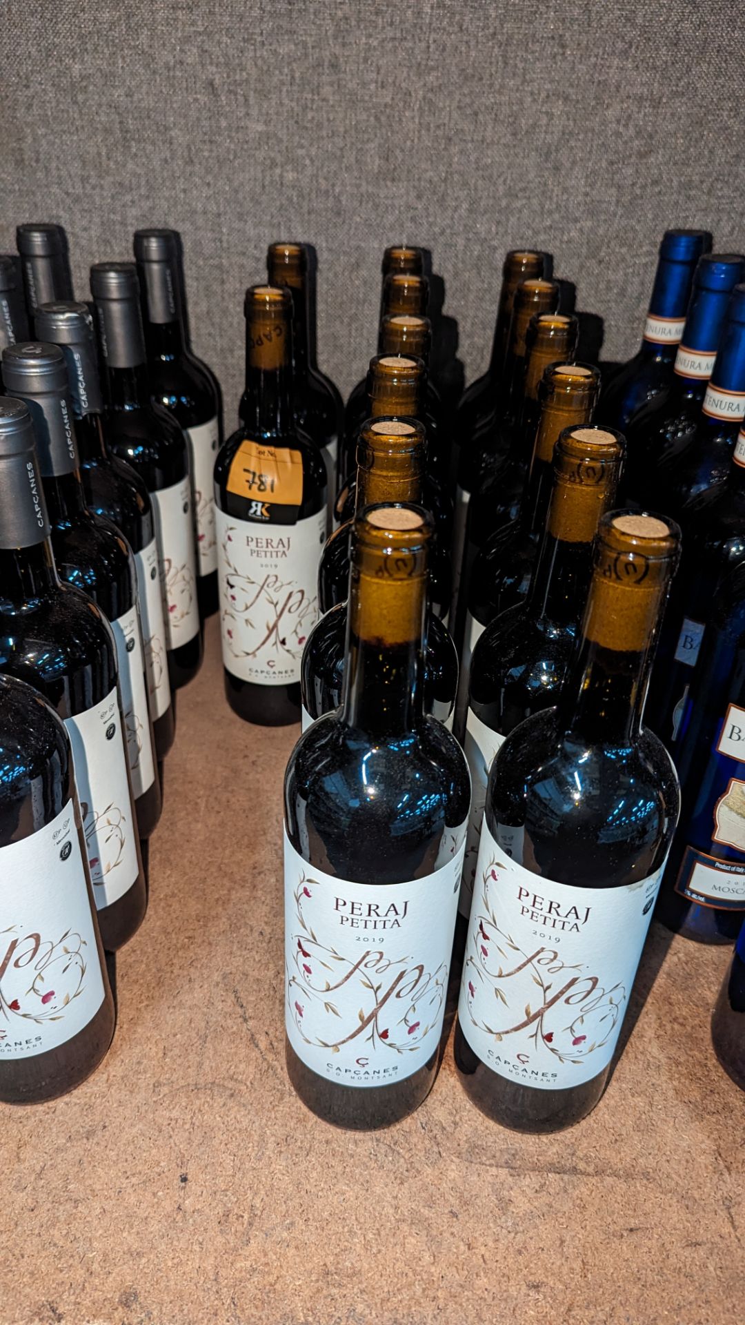 14 bottles of Celler de Capcanes Peraj Petita 2019 Spanish red wine sold under AWRS number XQAW00000