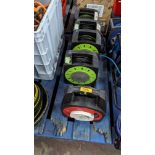 5 assorted multi-socket cable reels