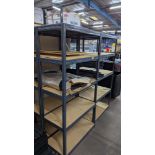 Quantity of racking comprising 4 bays of racking as assembled each with 5 shelves plus quantity of a