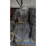 30 off chrome wire baskets each measuring approximately 240mm square - 3 stacks