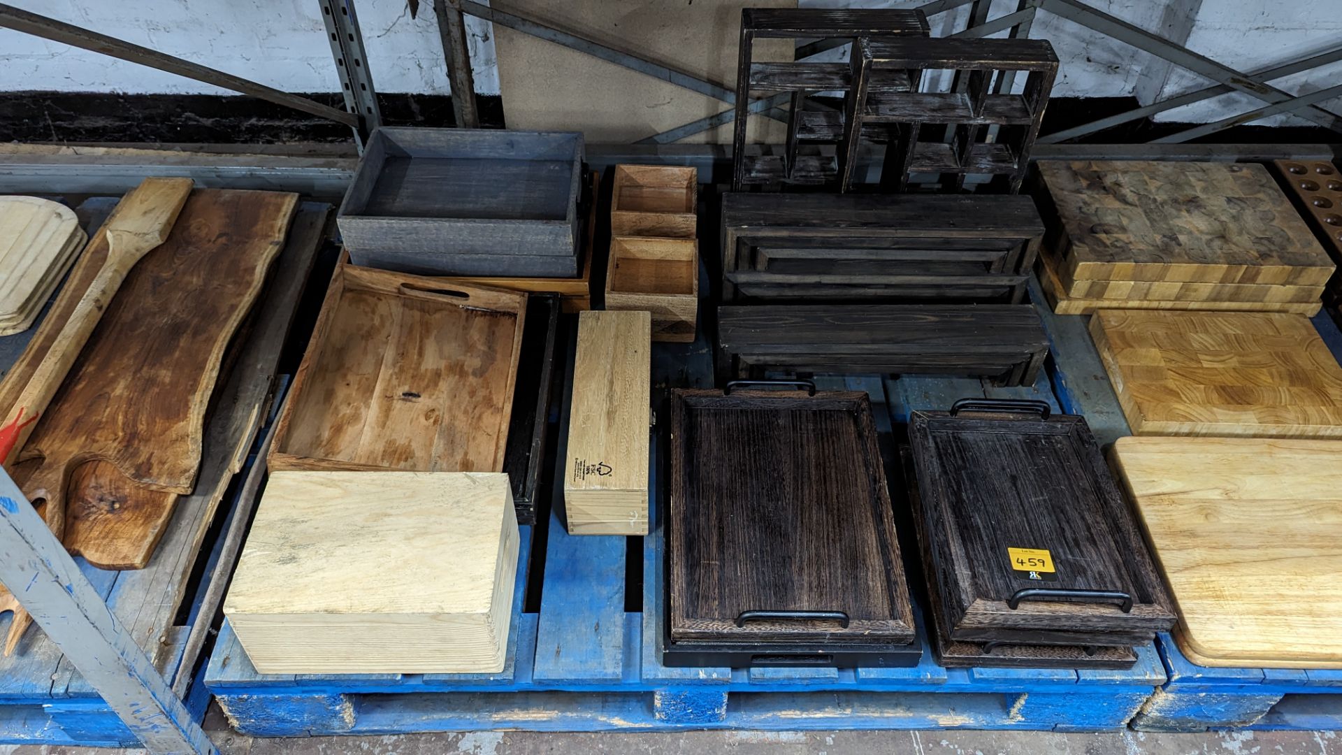 The contents of a pallet of assorted wooden trays, boxes & more - Image 2 of 8