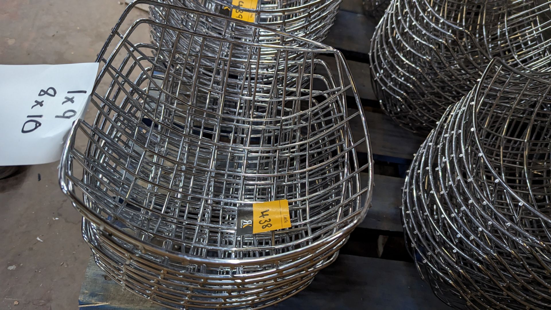 29 off chrome wire baskets each measuring approximately 240mm square - 3 stacks - Image 3 of 5