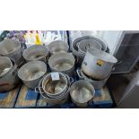 11 assorted large stock pots - the contents of a pallet