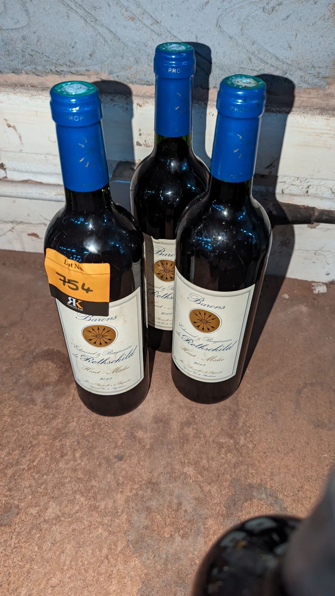 3 bottles of 2017 Barons Rothschild Haut-Médoc French red wine sold under AWRS number XQAW0000010101 - Image 3 of 3