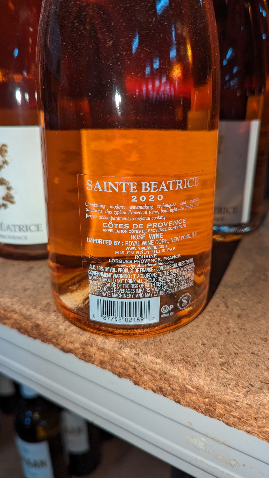 14 bottles of Sainte Béatrice Côtes de Provence 2020 rosé French wine sold under AWRS number XQAW000 - Image 4 of 4