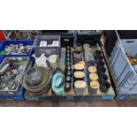 The contents of a pallet of assorted containers, decorative items, bowls, cutlery holders & much mor