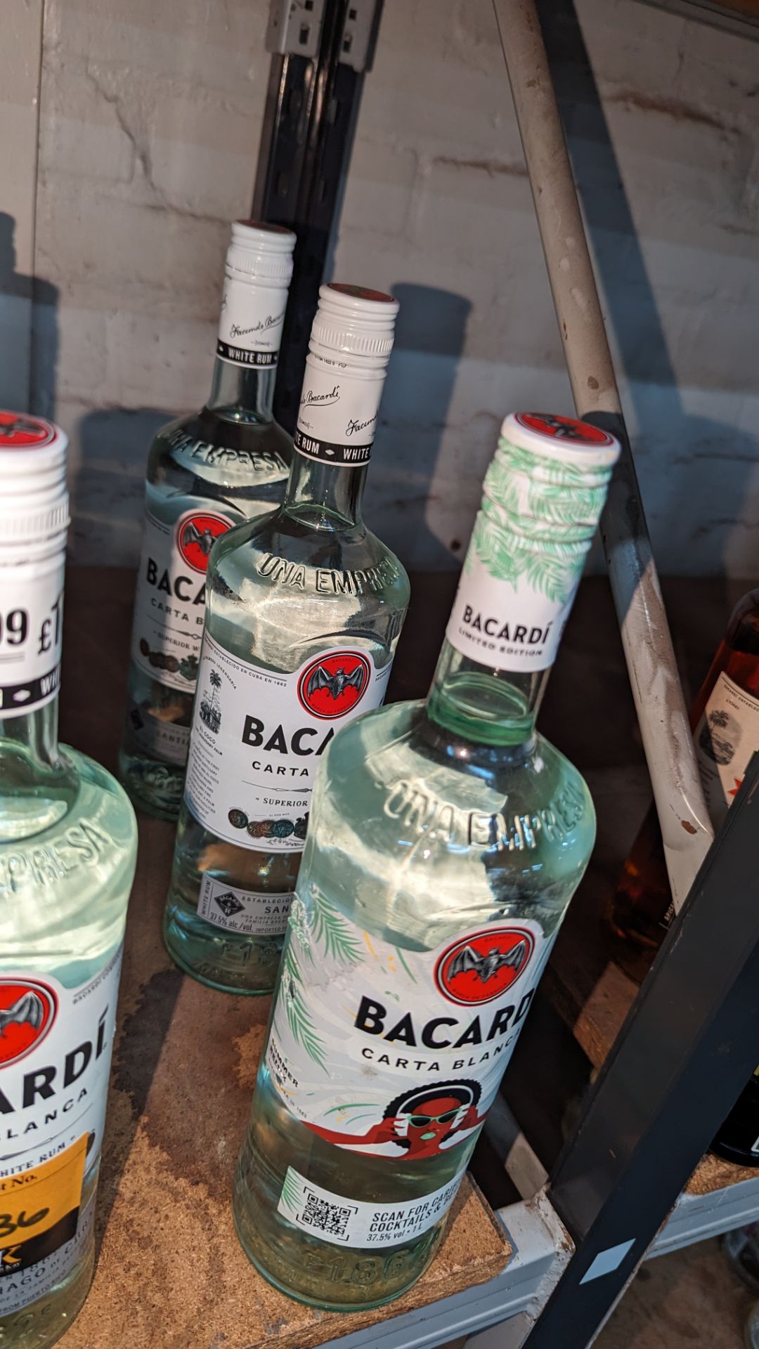 6 bottles of Bacardi white rum (3 x 70cl bottles & 3 x 1 litre bottles) sold under AWRS number XQAW0 - Image 3 of 3