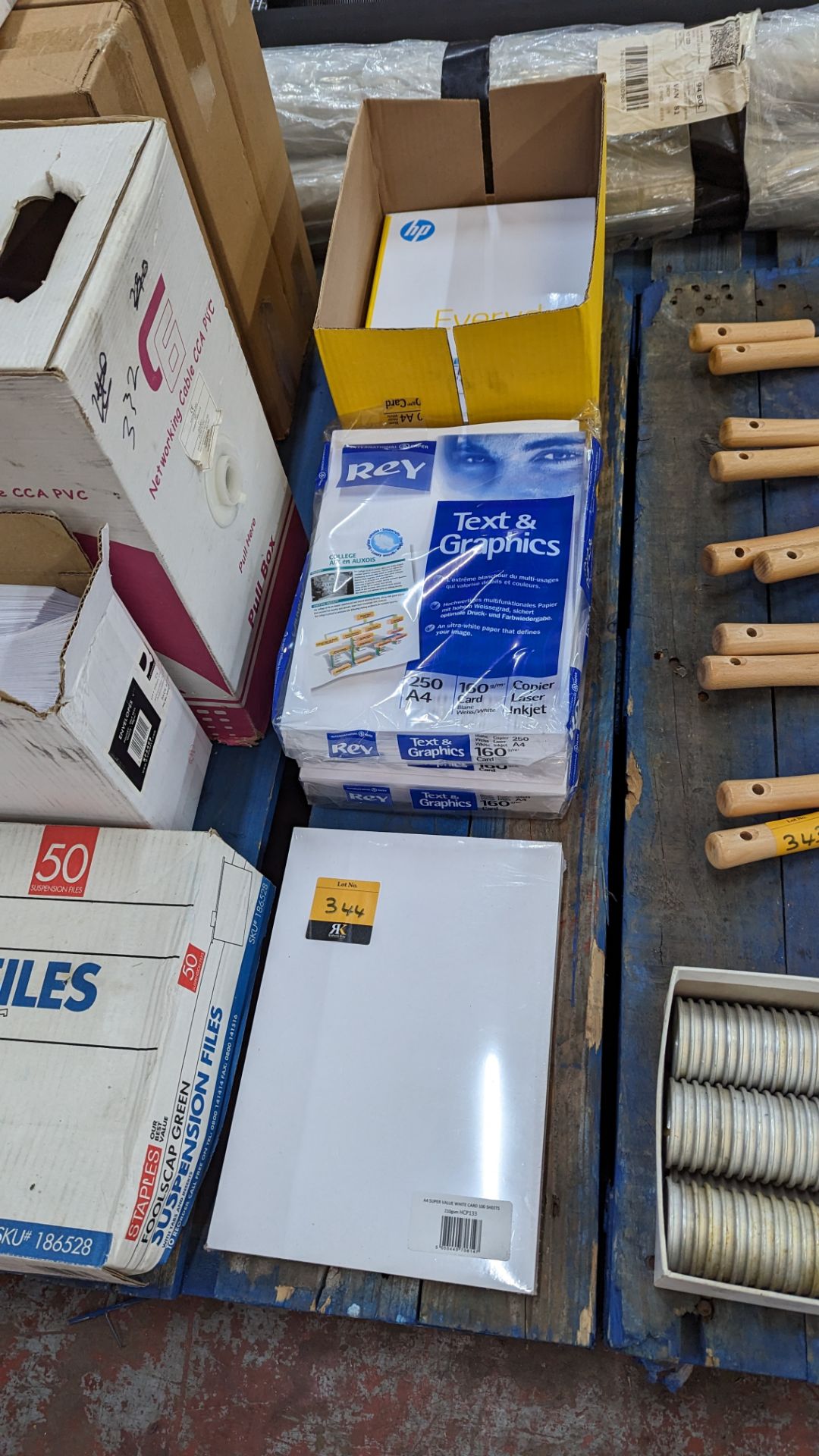 The contents of a pallet of office stationery including paper, till roll, envelopes, laser cartridge - Image 3 of 8