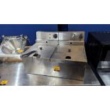 Lincat benchtop stainless steel twin compartment deep fat fryer