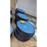 45 off Cenote by Origins blue patterned plates, 200mm diameter