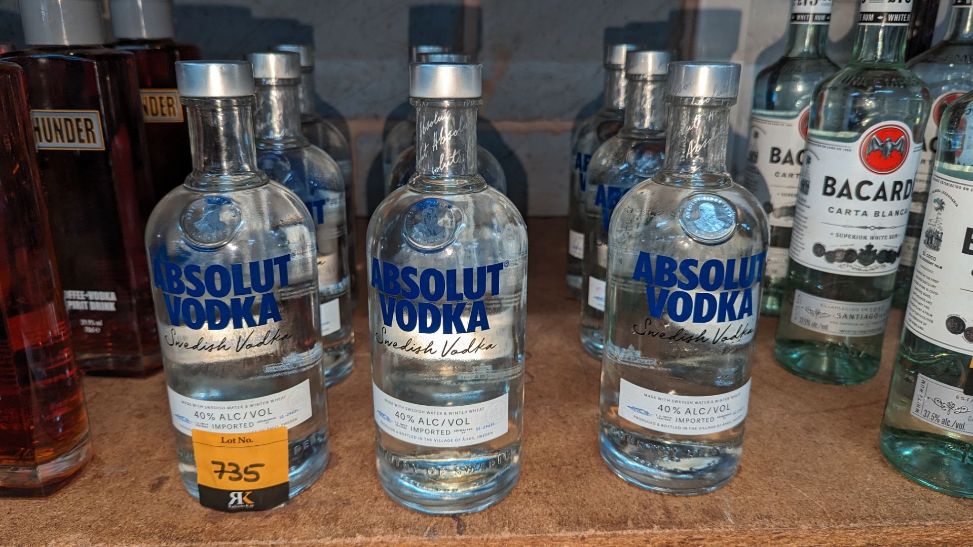9 bottles of Absolut vodka sold under AWRS number XQAW00000101017
