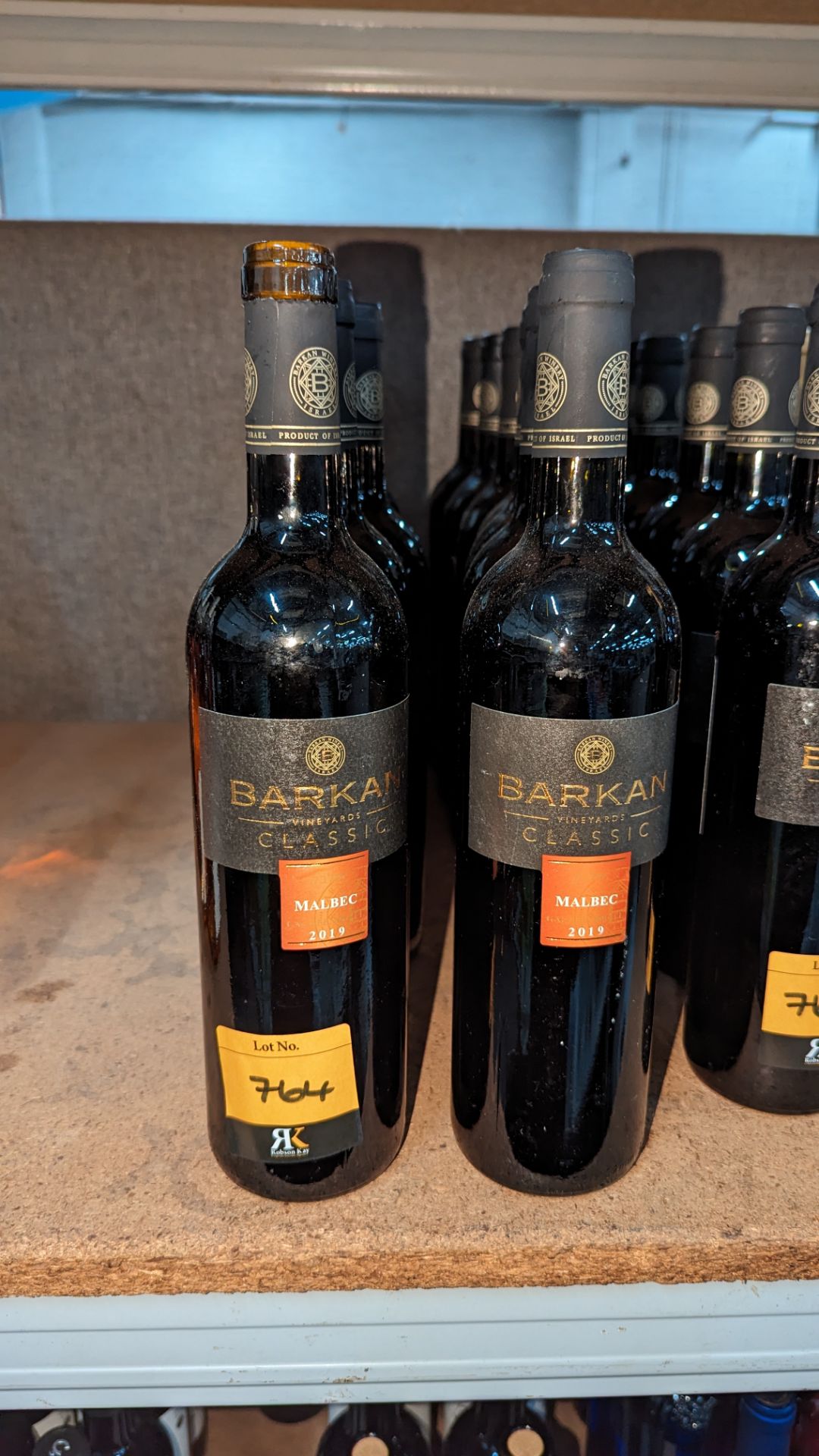 14 bottles of Barkan Vineyards Classic 2019 Malbec Israeli red wine sold under AWRS number XQAW00000