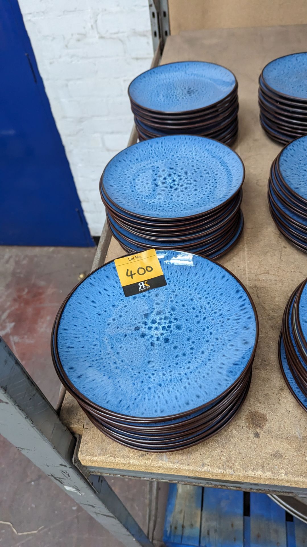 30 off Cenote by Origins blue patterned plates, 200mm diameter - Image 2 of 7