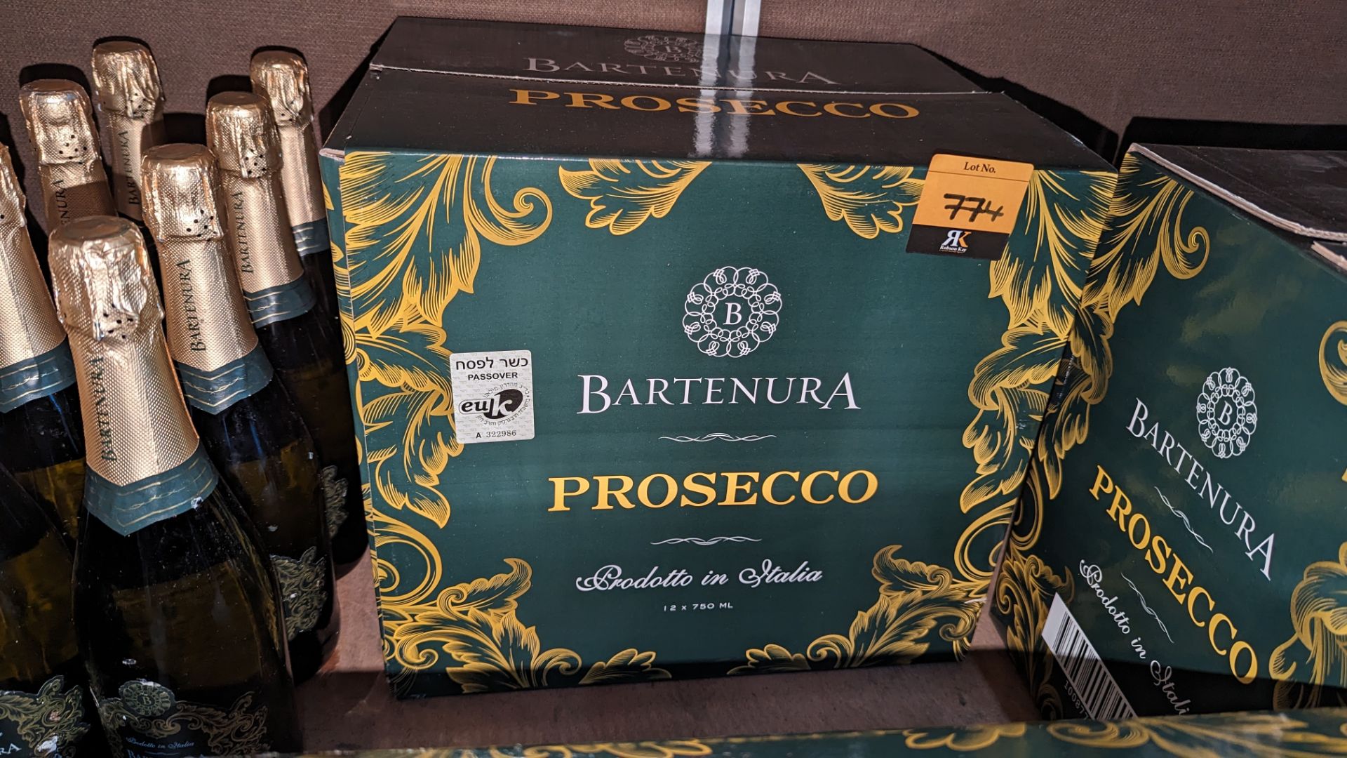 12 bottles of Bartenura Brut Prosecco Italian white sparkling wine sold under AWRS number XQAW000001 - Image 2 of 3