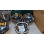 25 off round metal hammered finish bowls, 210mm diameter