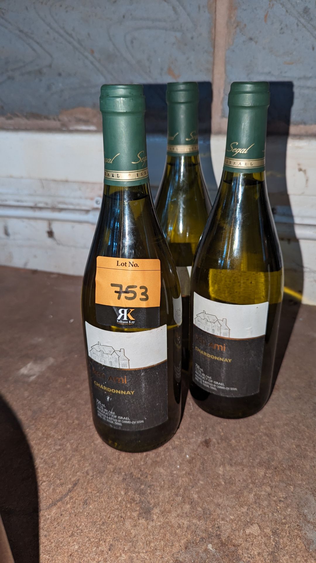 3 bottles of Ben Ami 2016 Chardonnay Israeli white wine sold under AWRS number XQAW00000101017 - Image 3 of 3