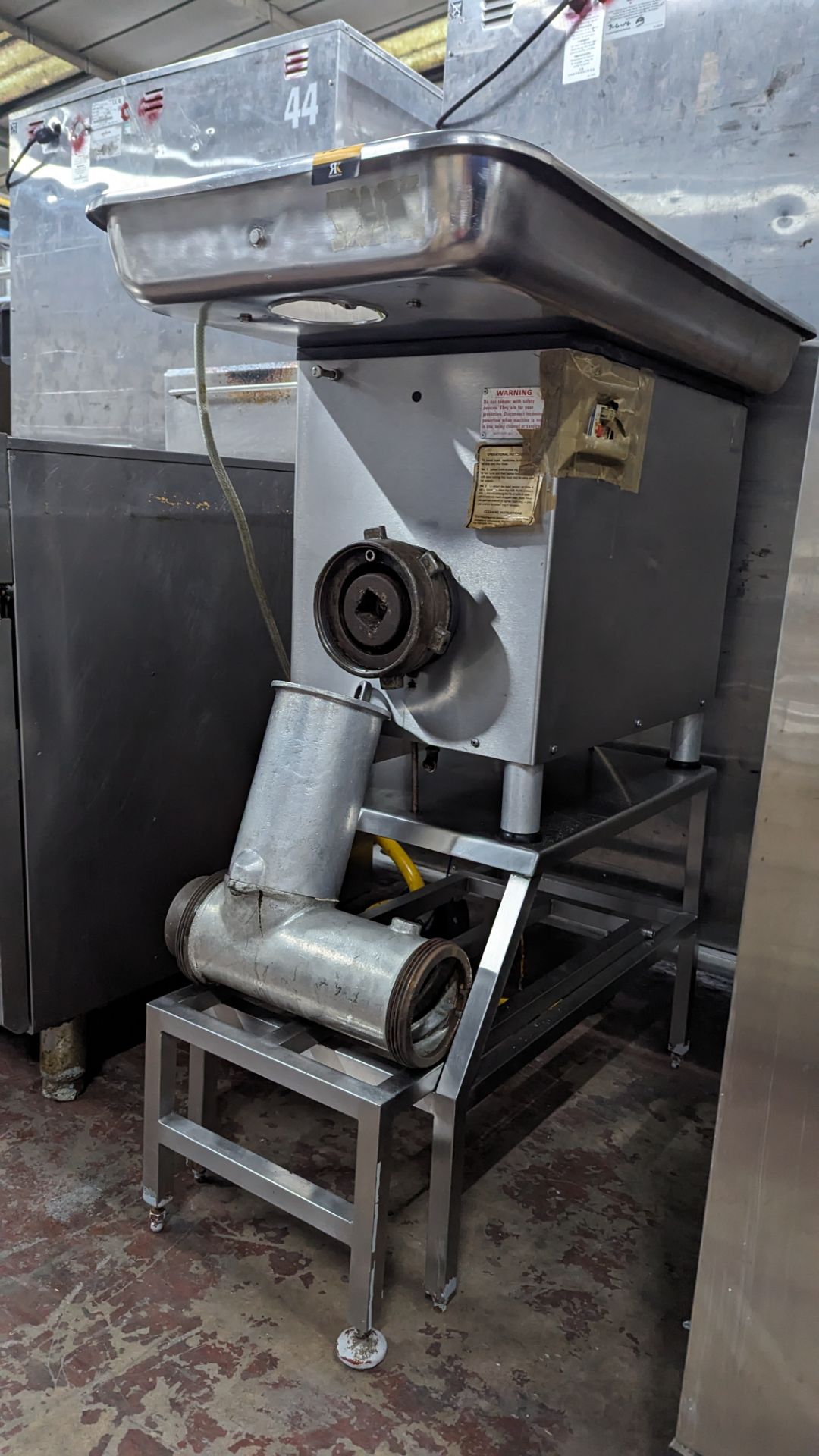 Commercial mincer on dedicated stand with assorted ancillaries - Image 9 of 11