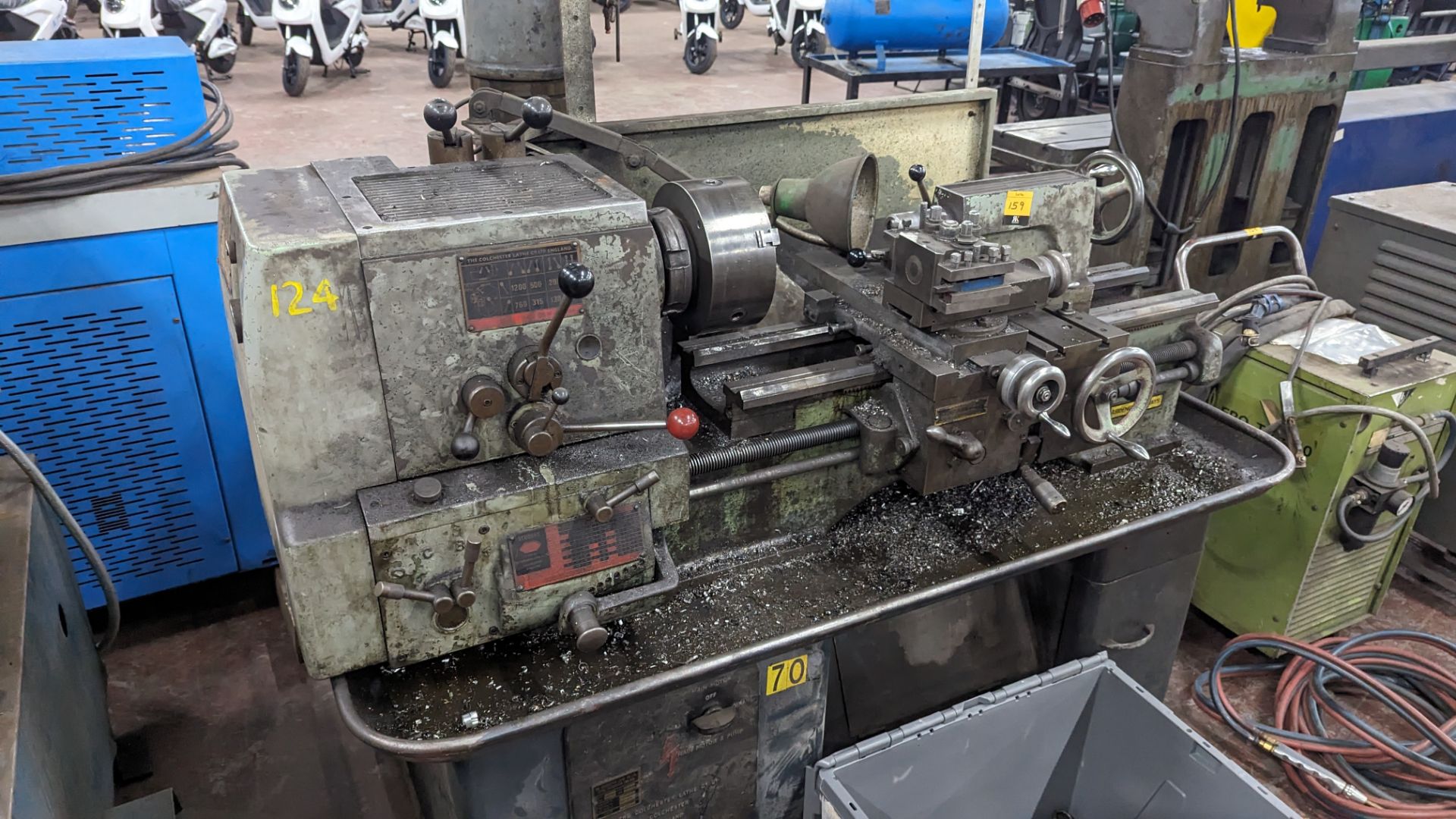 Colchester Student lathe including tooling in crate (as pictured in front of the lathe) NB: crate ex - Image 6 of 27