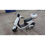 Model 18 Electric Bike: 15 recorded miles (understood to be a demonstrator), white body with black d