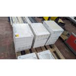 16 packs of Johnson glazed wall and floor tiles, each pack contains 5 tiles. Each tile measures 397m