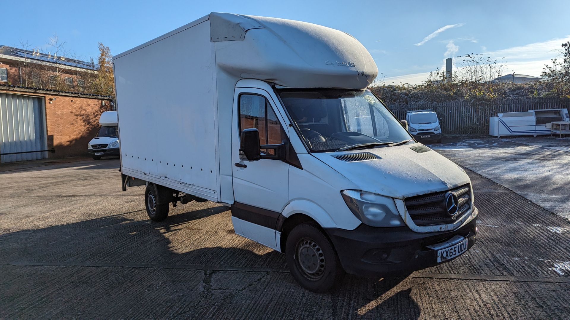 KX65 UDJ, Mercedes Sprinter 313 CDI featuring curtain side on the passenger side and solid side on t