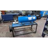 Hydrovane all in one compressor with welded horizontal air receiver, mounted on heavy duty metal tab