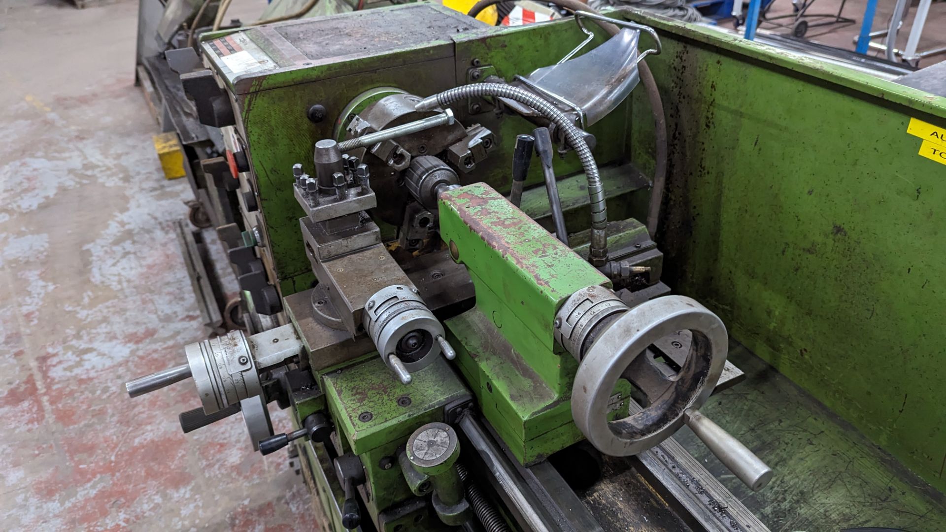 1989 Ajax lathe including tooling on the floor located to the left, as pictured - Image 13 of 16