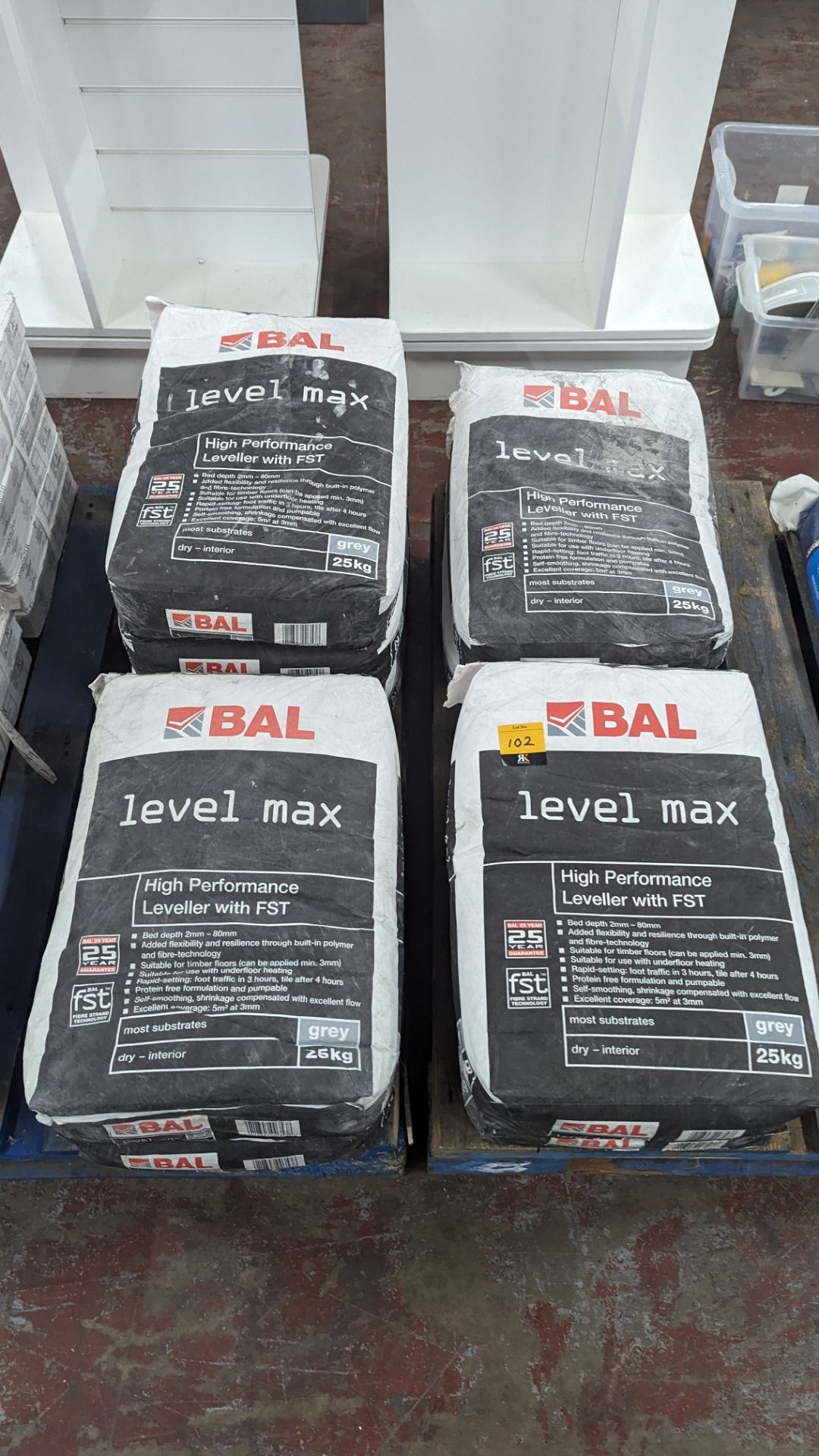 9 off 25kg sacks of Bal level max high performance leveller with FST