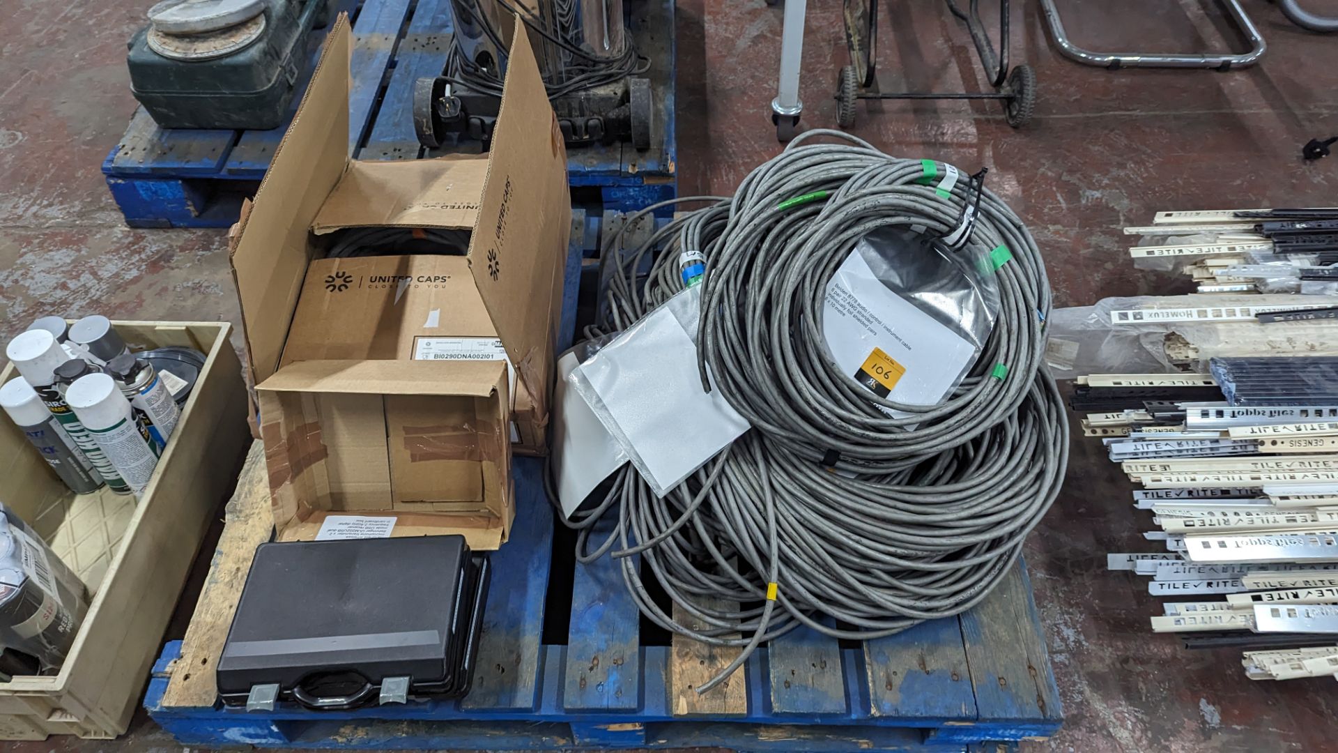 The contents of a pallet of assorted professional audio cable and a pair of Beringer hand held wirel - Image 17 of 17