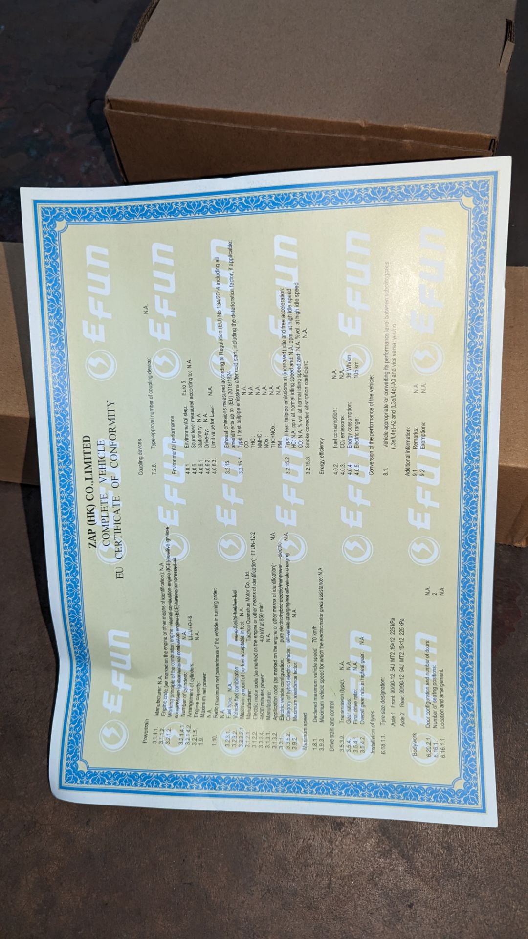 Model 50 Electric Motorbike: Delivery Miles (no more than 3 recorded km on the odometer), blue, 5000 - Image 14 of 15