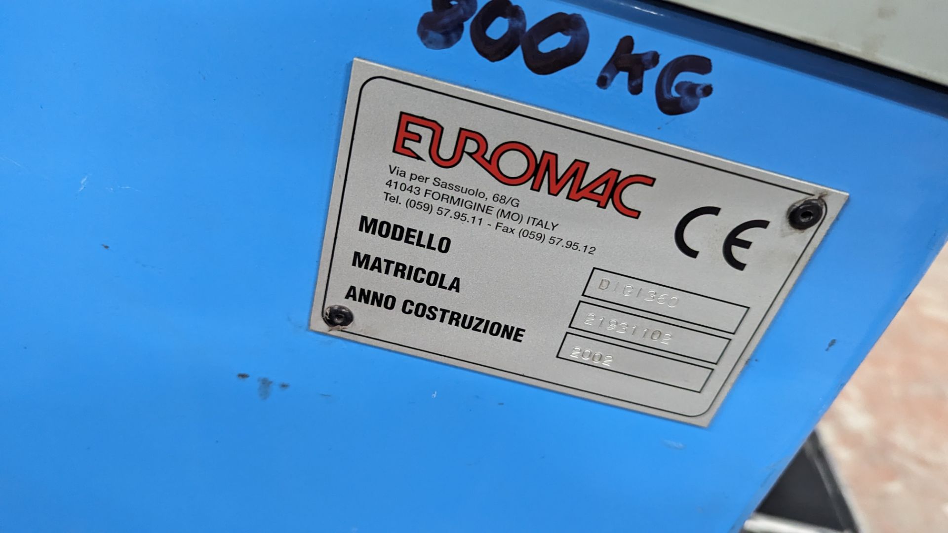 Euromac Digibend 360 bending machine including a quantity of tooling located in front of same. NB: - Image 13 of 17