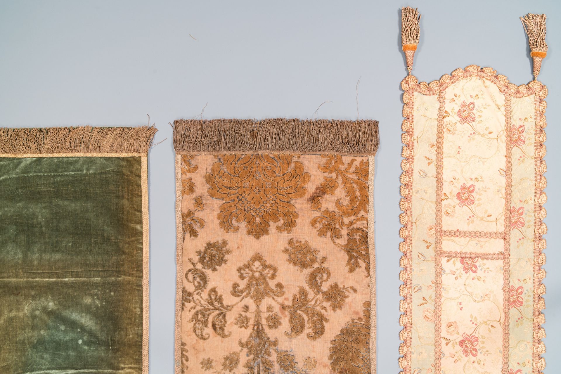 A collection of partly gold- and silver-thread embroidered textiles, Western Europe, 17th C. and lat - Image 11 of 27