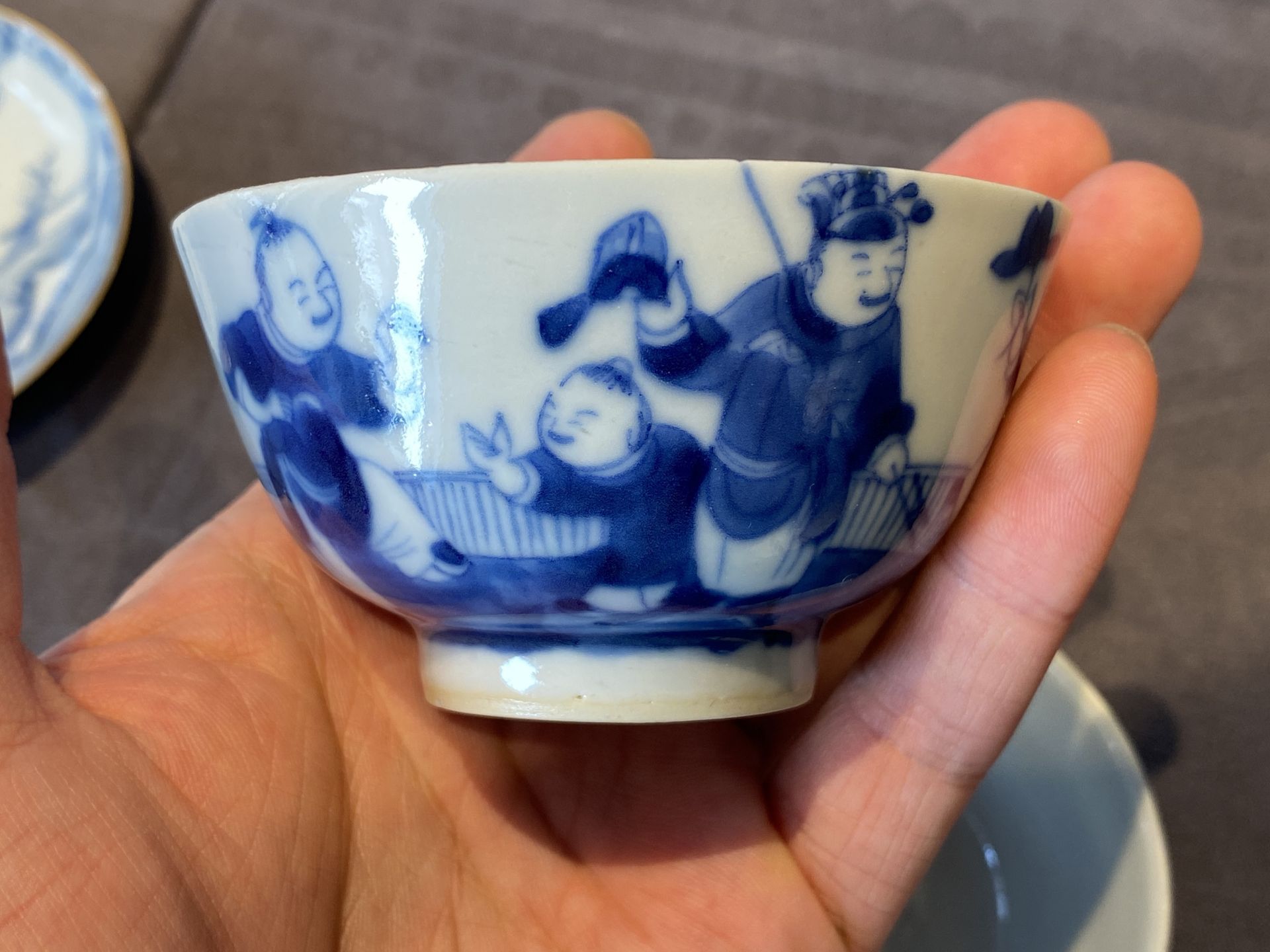 14 Chinese blue and white tea wares, Kangxi and later - Image 53 of 62