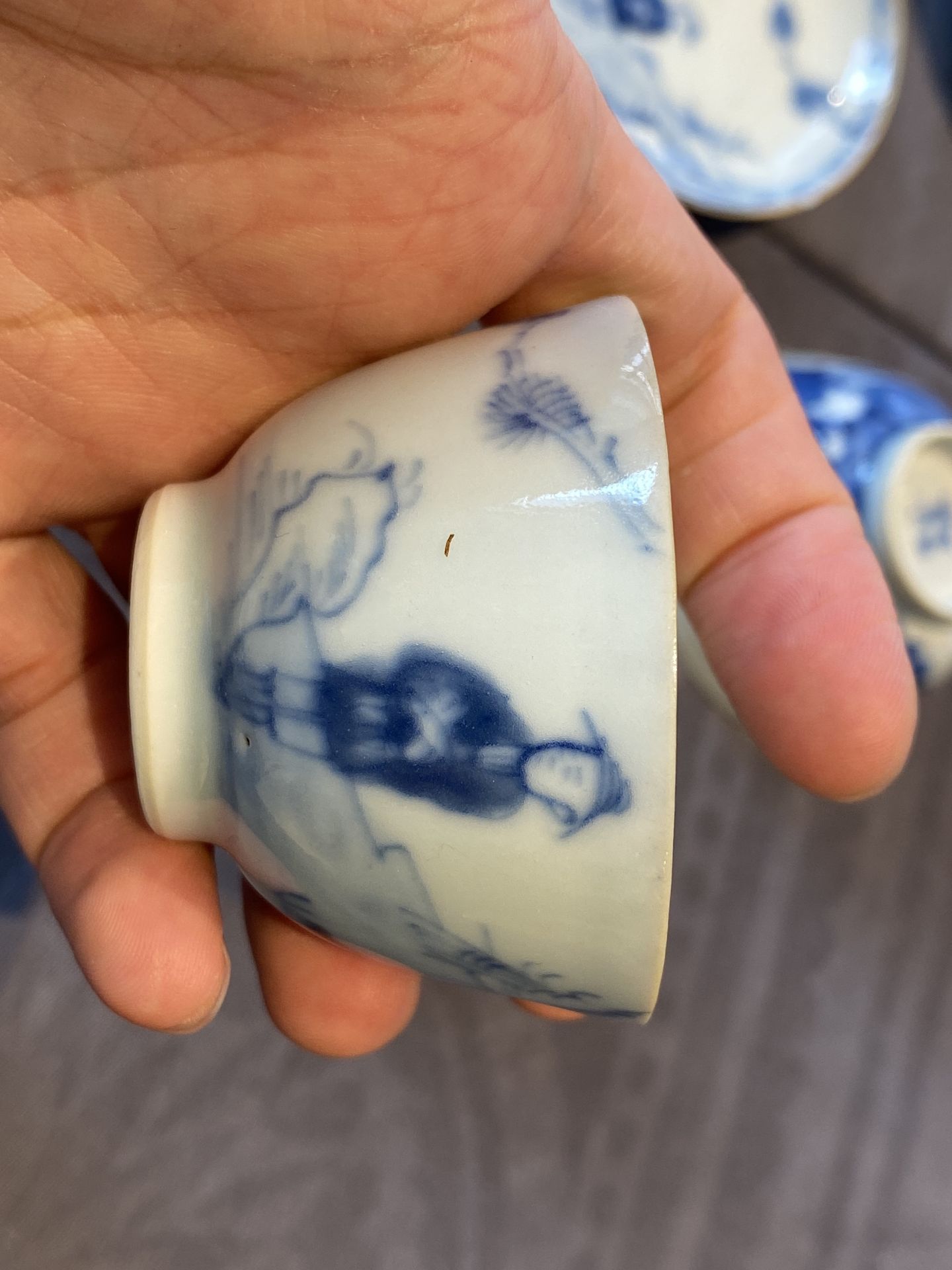 14 Chinese blue and white tea wares, Kangxi and later - Image 39 of 62