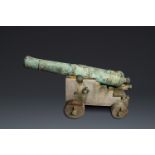 An English bronze 80 mm cannon monogrammed CR for Charles II of England (1630-1685), dated 1665