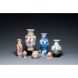 Six various Chinese vases and a 'Wu Shuang Pu' jug, 19/20th C.