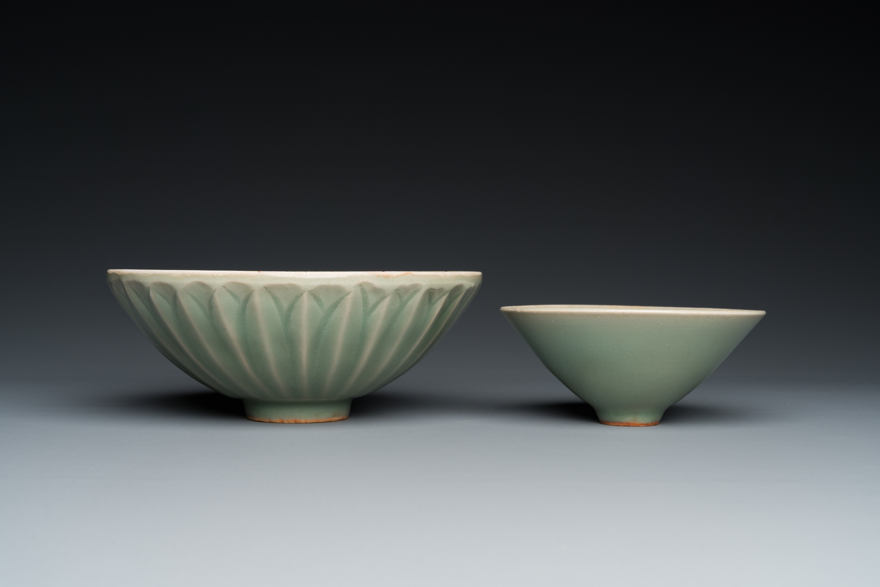 Two Chinese Longquan celadon bowls, Song or later - Image 4 of 26