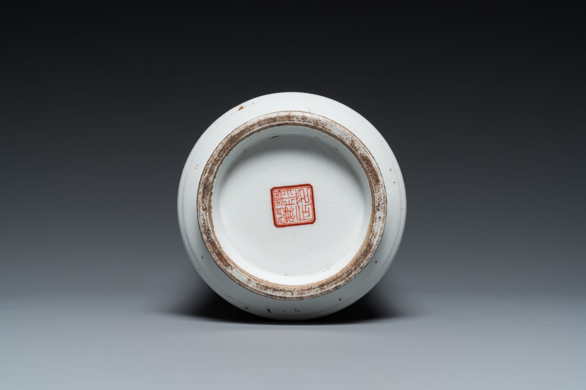 A Chinese qianjiang cai rouleau vase, signed Zhan Litang ___, dated 1867 - Image 6 of 19