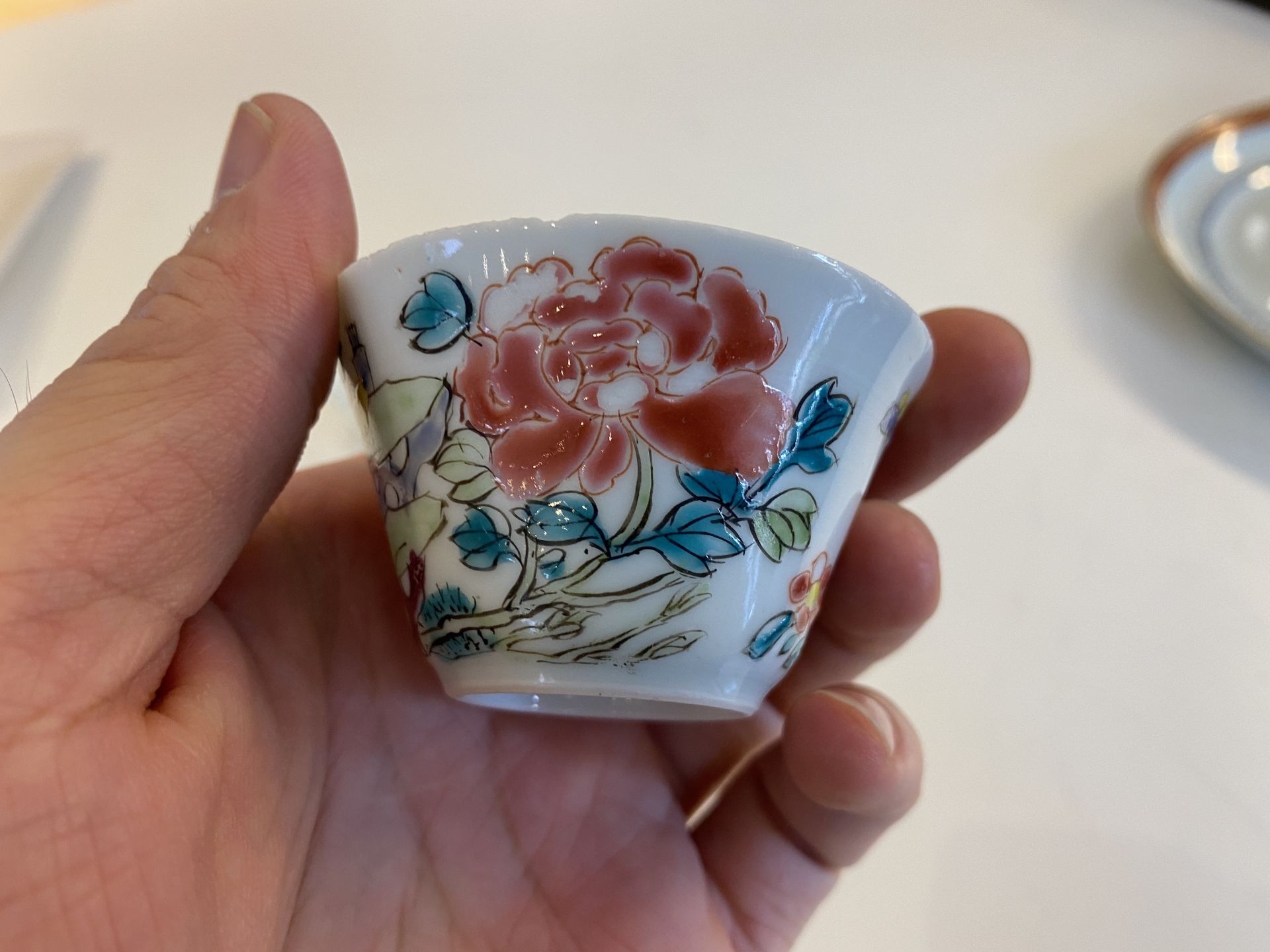 A Chinese famille rose 'Wu Shuang Pu' plate and a cup and saucer, Yongzheng and 19th C. - Image 18 of 27