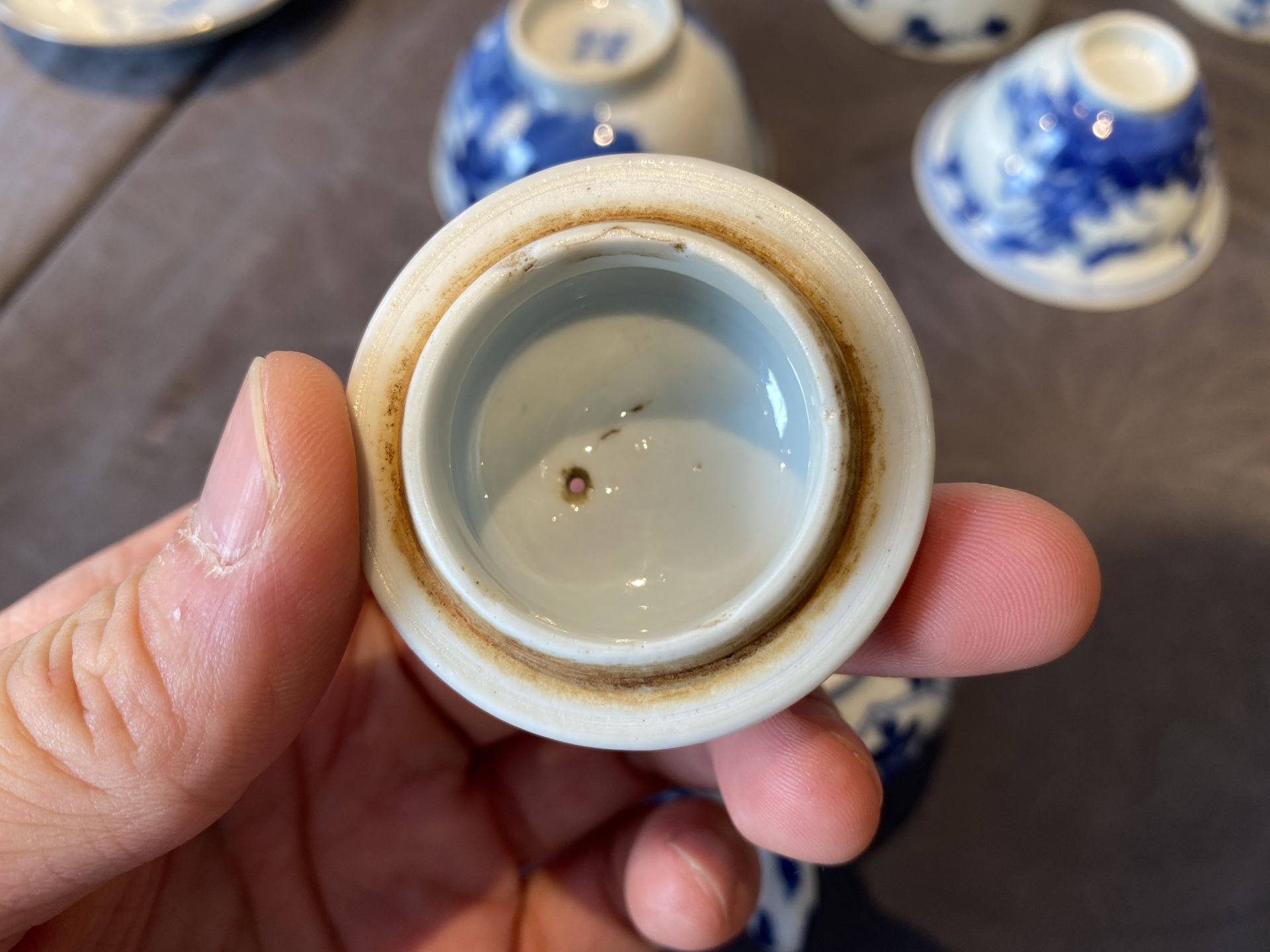 14 Chinese blue and white tea wares, Kangxi and later - Image 22 of 62