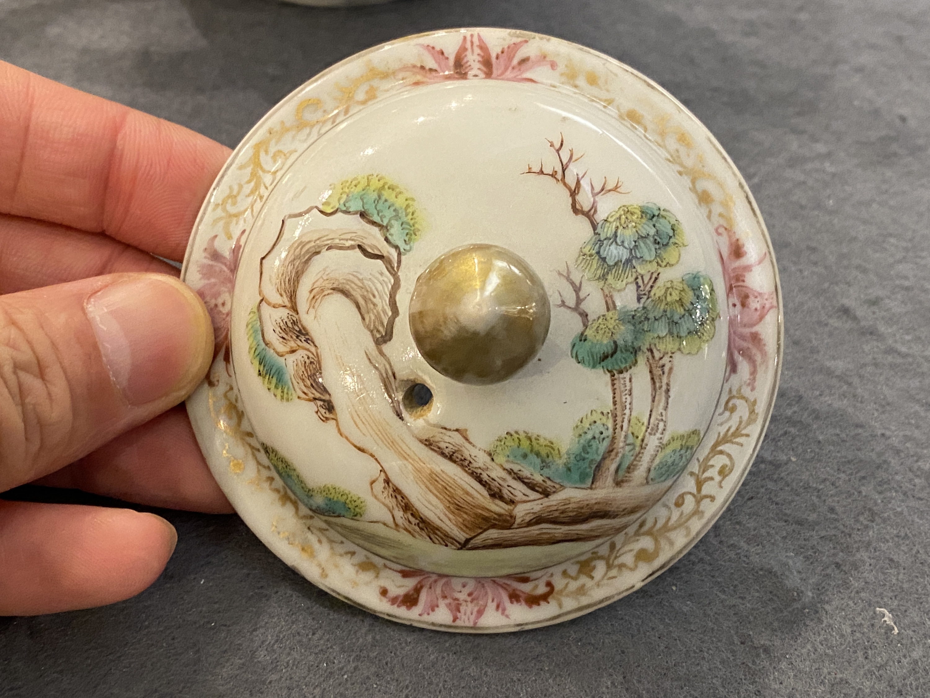 A rare Chinese famille rose 'Adam and Eve' teapot and cover, Qianlong - Image 10 of 28