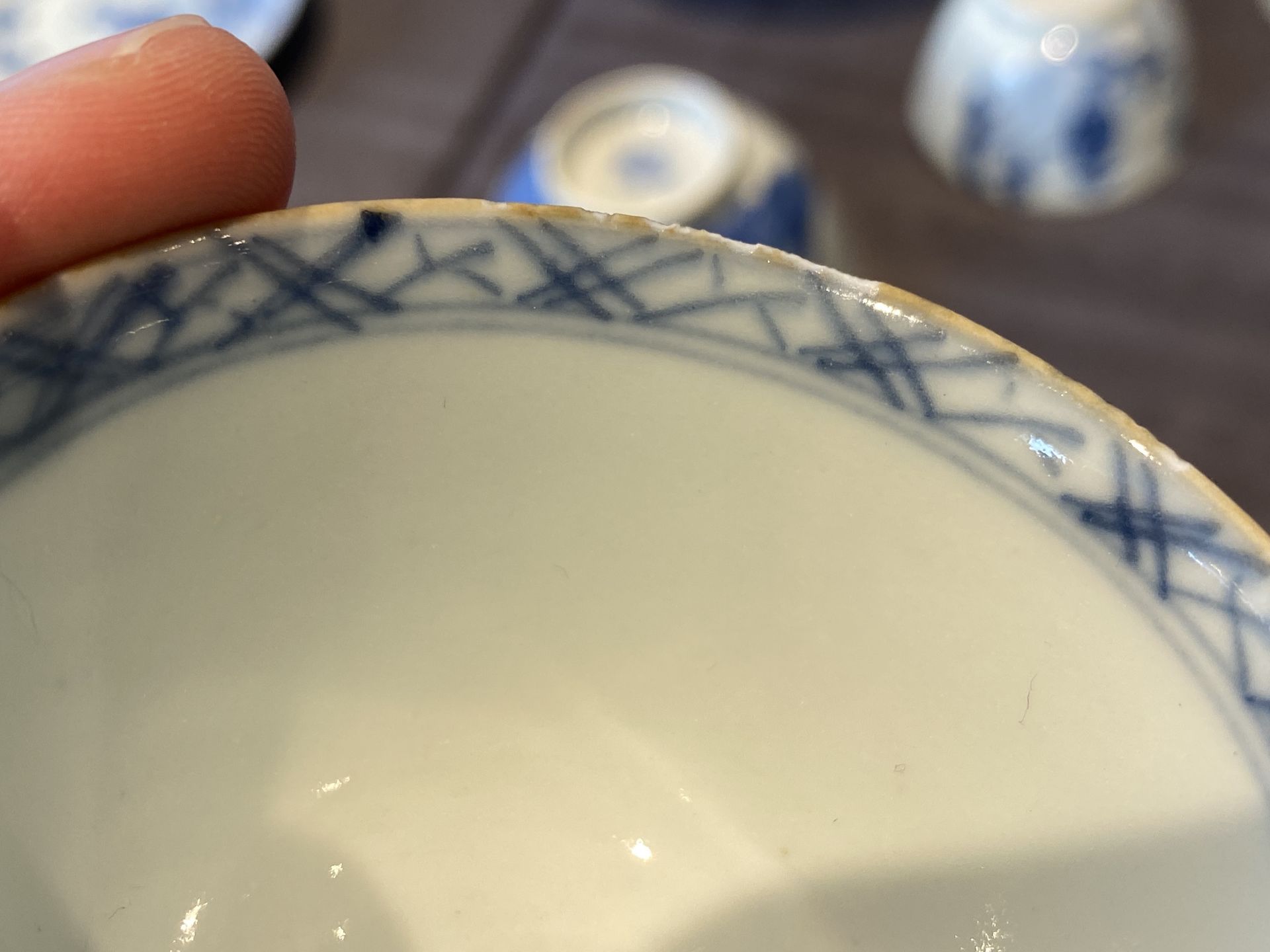 14 Chinese blue and white tea wares, Kangxi and later - Image 34 of 62