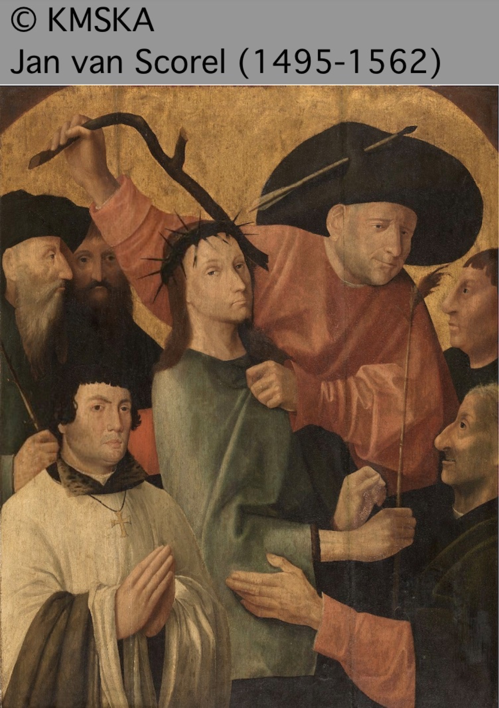 Follower of Hieronymus Bosch (ca. 1450Ð1516): Christ mocked (The Crowning with Thorns), oil on panel - Image 12 of 13