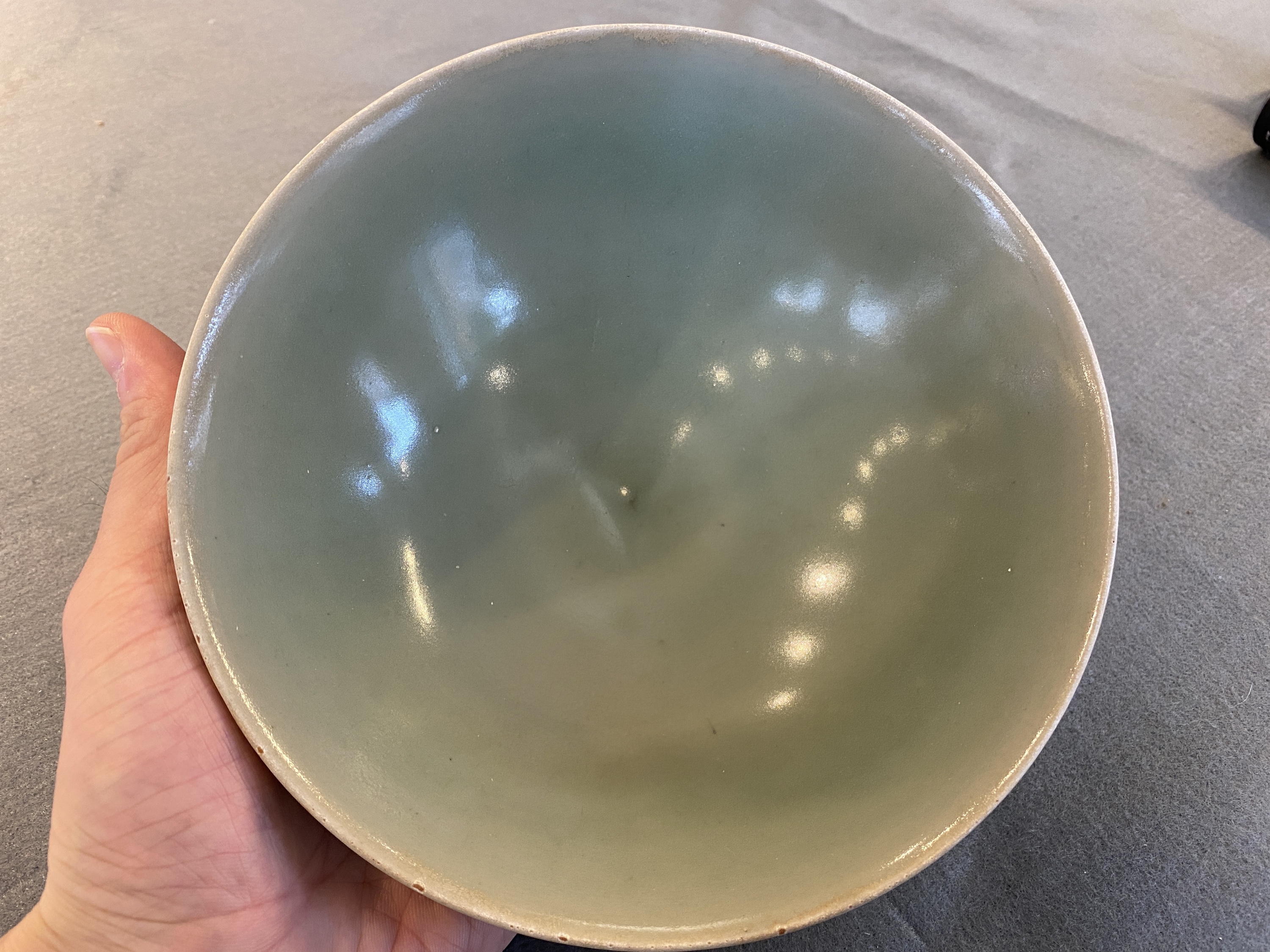 Two Chinese Longquan celadon bowls, Song or later - Image 16 of 26